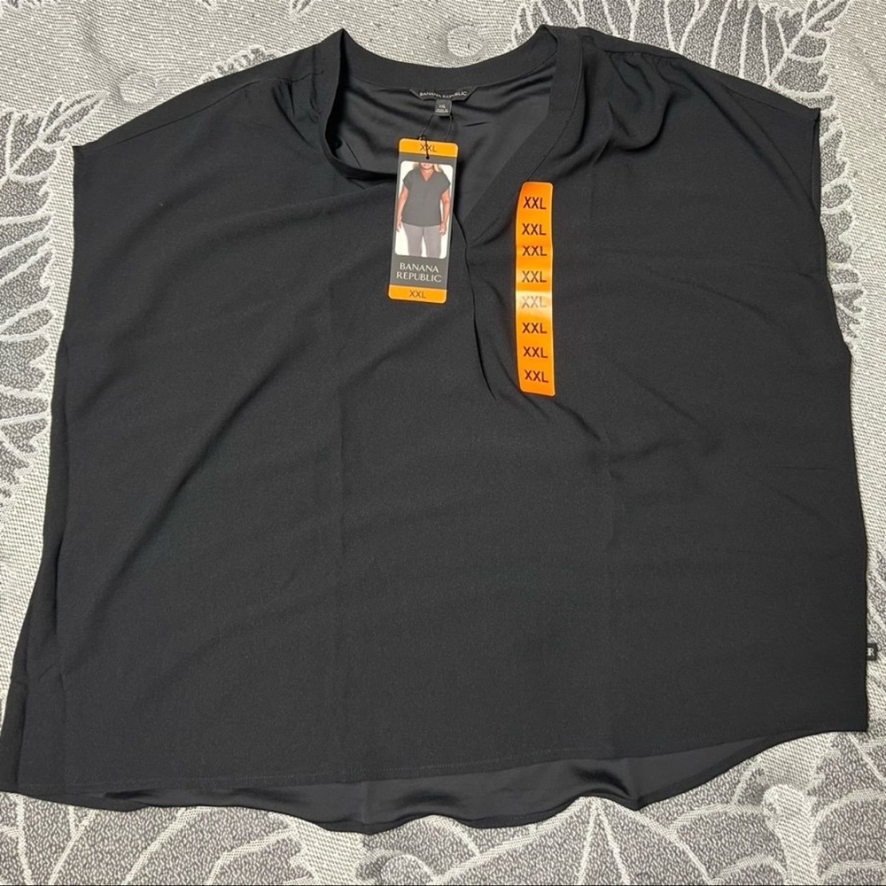 Banana Republic Black Sleeveless Blouse